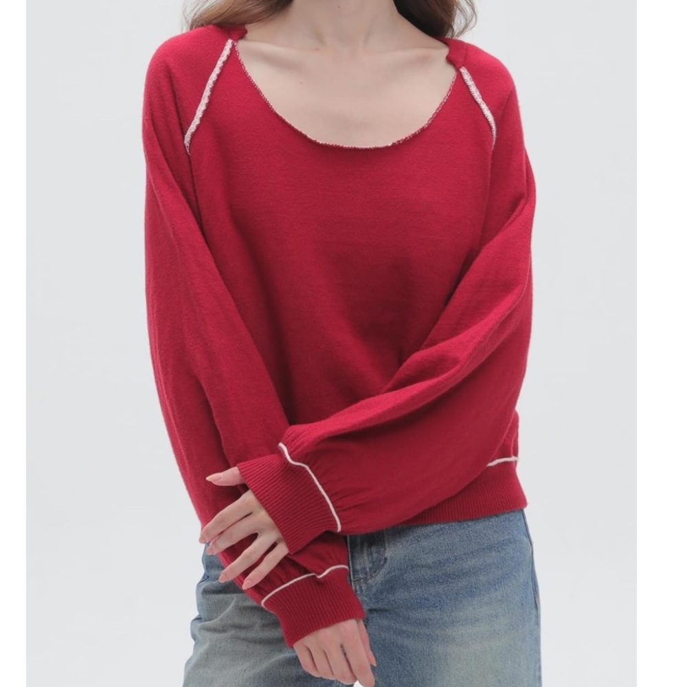 NWT Oversized Long Sleeve Pullover Sweater Chunky Knit Crewneck Sweatshirt XL